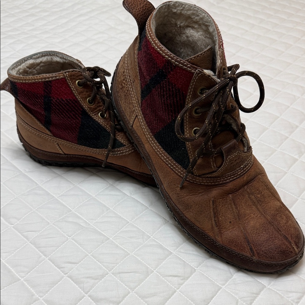 Cole Haan Lined Plaid Men's Boots 10.5